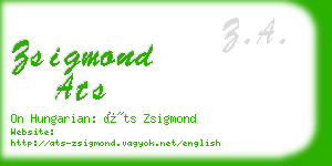 zsigmond ats business card